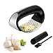 Produktbild SNUNGPHIR Kitchen Knoblauchpresse Edelstahl, Profi Garlic Press Knoblauchschneider, Knoblauch Crusher, Praktischer Küchenhelfer Handlich Leicht zu Reinigen