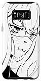 Galaxy S8 Japanese Aesthetic Black White Design For Women Cute Anime Case