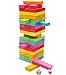 Price comparison product image Sricam 54pcs Wooden Tumble Tower Game Building Blocks Stacking Toy Board Game for Kids and Adults (Colour)