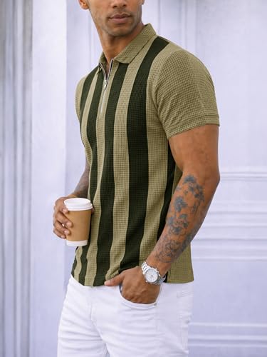 Image of Noble Monk Men's Regular Fit Polo Neck T-Shirt | Half Sleeve