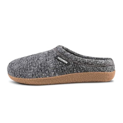 Giesswein Slipper Veitsch - Indoor & Outdoor Felt Slippers with Replaceable Footbed, Non-Slip Wool House slippers, Wool clogs for men & women