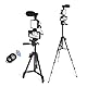 Smartphone-Video-Kit, Vlogging-Kit, Youtuber-Kit, mit Mikrofon-Lichtstativ, 50 Zoll, ausziehbare Handy-Clip-Fernbedienung, kompatibel mit iPhone/Smartphone/Kameras ..