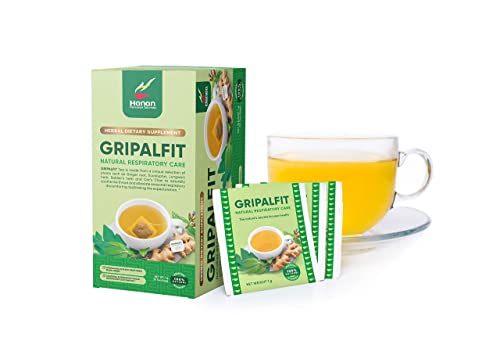 GRIPALFIT Natural Mix | 30 Tea Bags | Naturally Aids in Soothing the Throat and Seasonal Respiratory Discomfort - 3 Pack