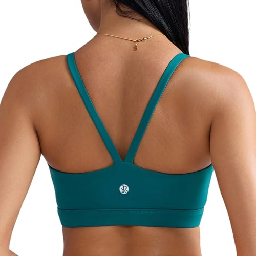 Image of RUNNING GIRL Sports Bras for Women,Light Impact Molded Cup Strap Sports Bra with Sewn in Pads,Best for A-C Cup