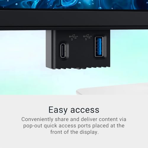 Image of Dell 27 inch 4K (3840 x 2160) Monitor, 120Hz, AMD FreeSync Premium, LED Display, sRGB 99%, 1500:1 Contrast Ratio, VESA, Integrated 2x5W Speaker, Comfortview Plus, HDMI /USB-C&A, Pivot /Swivel /Tilt /Height