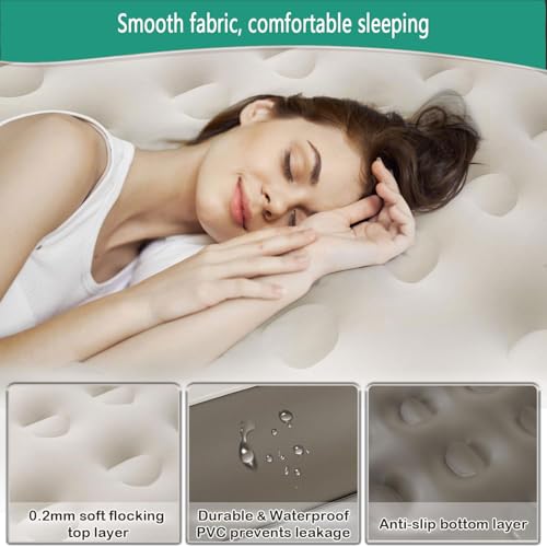 Matelas autogonflant 2 personnes pour couchage d'appoint confortable - 4
