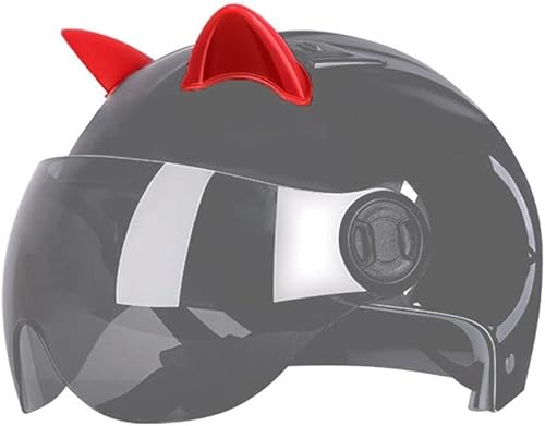 Miniatura 5 de GEKUPEM 2 piezas de orejas de decoración de casco, accesorios de decoración de casco de orejas de gato, accesorio universal autoadhesivo para casco