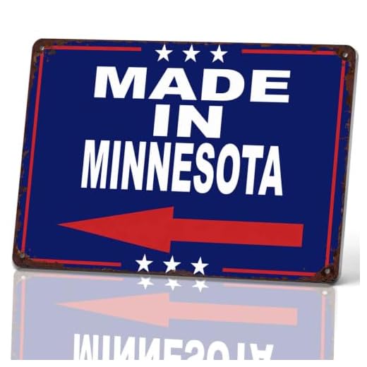 Made In Minnesota Metal Sign 8 x 12 Inch