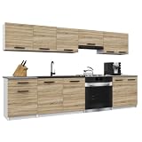 Belini ITALIA 2 Mobile Cucina Completa Componibile 240cm Rovere Sonoma...