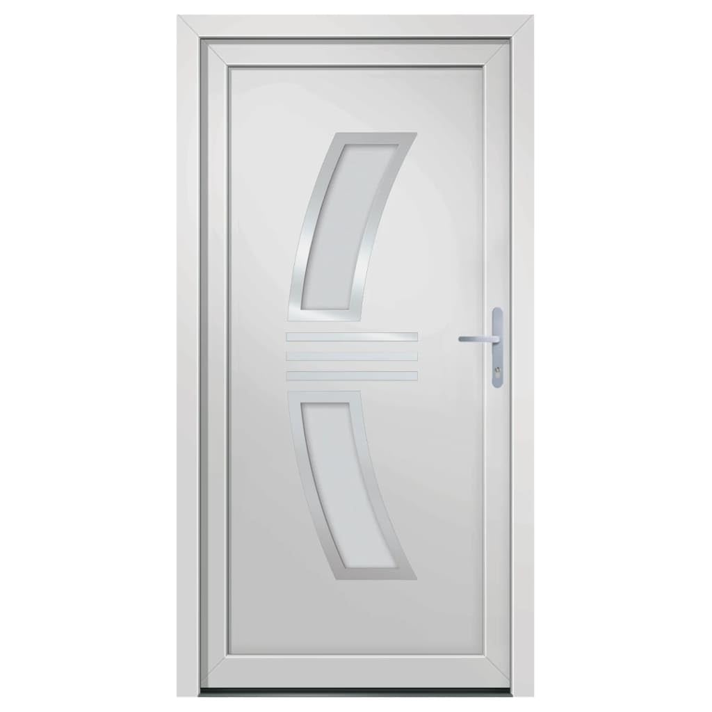 vidaXL Porta d'ingresso Bianco 108x208 cm PVC