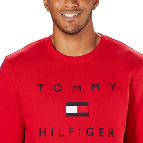 Tommy Hilfiger Mens Midweight Crewneck Sweatshirt (as1, alpha, x_l, regular, regular, Apple Red)3