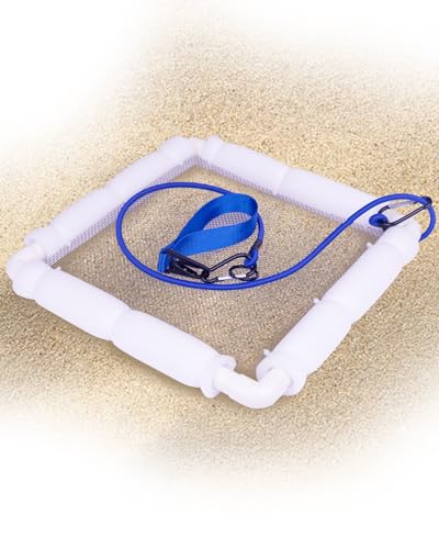 WodGod Shark Tooth Sifter,Plastics Net,Lightweight Floating Sand Sifter for Shark Teeth and Fossil Hunting, Durable with Comfortable Grip and Wrist Strap