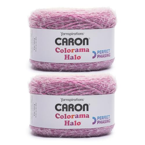 Image of Caron Colorama Halo Cake Magenta & Mandarin Yarn - 2 Pack of 8oz /226.79g - 71% Acrylic,18% Nylon,11% Polyester - #5 Bulky - 60 Yards for Knitting, Crocheting & Crafts