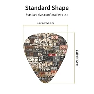 Ensemble de 12 médiators de guitare pour plaque d’immatriculation ancienne pour guitare acoustique, guitare électrique… - Les Beatles, Paul McCartney, John Lennon, RIngo Starr, George Harrison Ensemble de 12 médiators de guitare pour plaque d'immatriculation ancienne pour guitare acoustique, guitare électrique… – Image 4