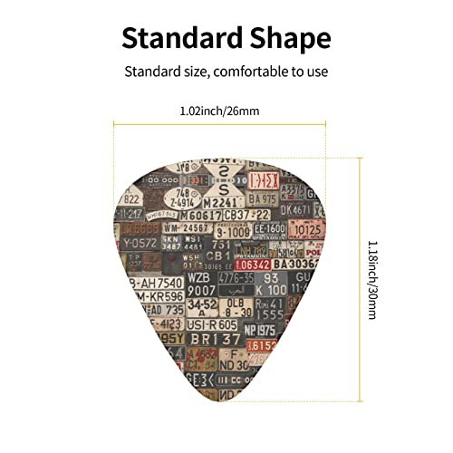 Ensemble de 12 médiators de guitare pour plaque d’immatriculation ancienne pour guitare acoustique, guitare électrique… - Les Beatles, Paul McCartney, John Lennon, RIngo Starr, George Harrison Ensemble de 12 médiators de guitare pour plaque d'immatriculation ancienne pour guitare acoustique, guitare électrique… – Image 5