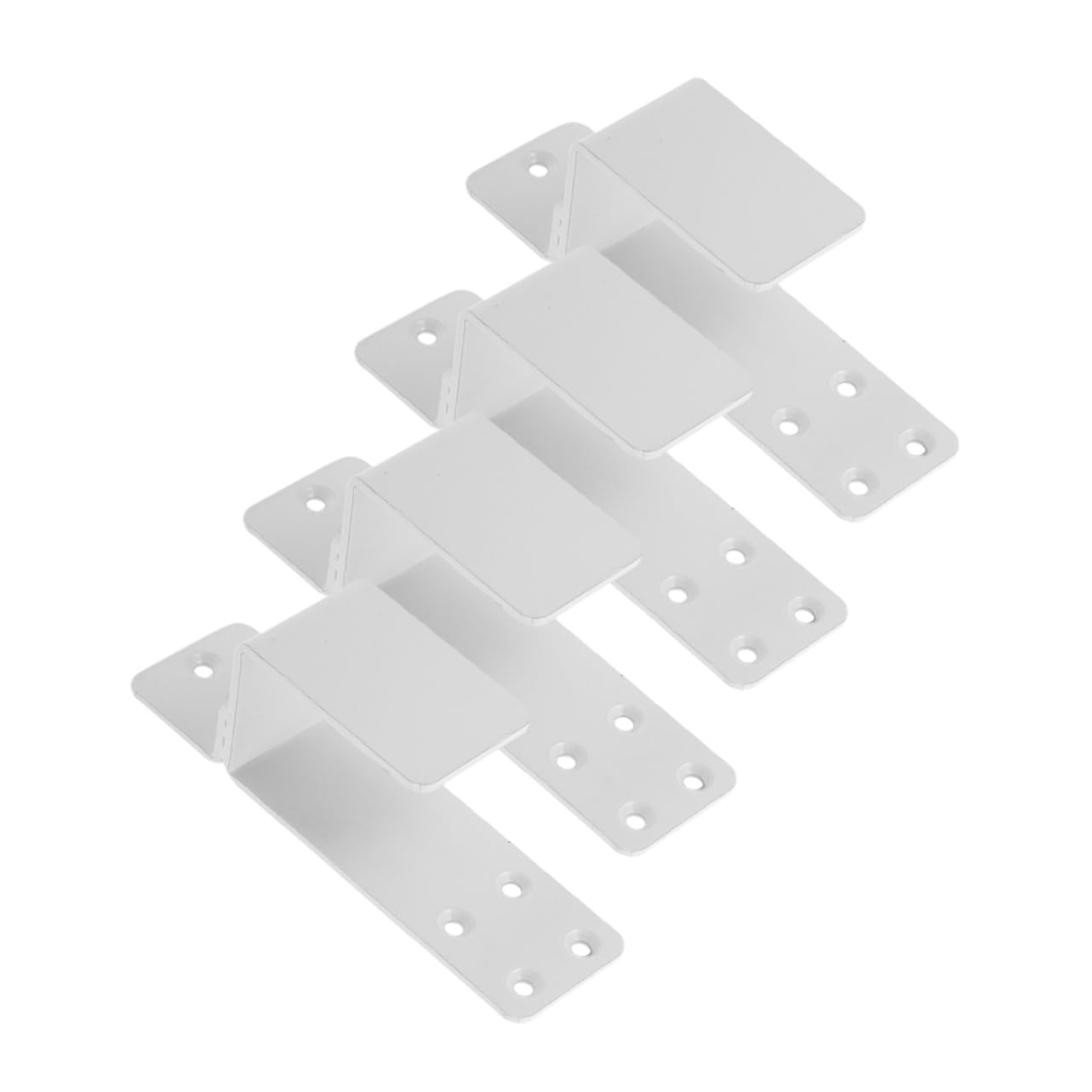 jojofuny Support de Barre de Sécurité en Acier pour Porte et Portail Blanc, Design Épaissi en U, Maintient Sécurisé, pour Porte de Garage Entrée