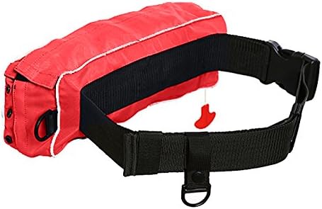 Miniatura 2 de Cinturón de seguridad superior con silbato, cinturón de cintura delgada inflable automático, chaleco salvavidas PFD para navegación, pesca, vela,