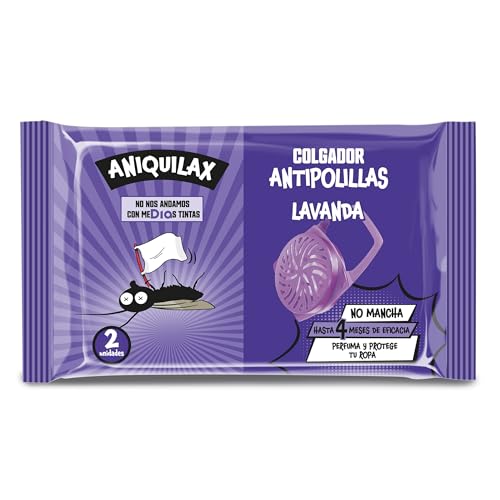 Aniquilax Colgador Antipolillas Lavanda, Pack de 2