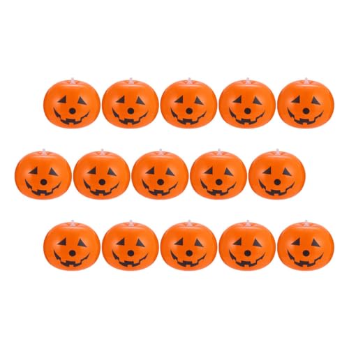 Toyvian 15 Piezas Globos de Calabaza Luminosos para Decoración de Halloween Accesorios para Fiestas Perfectos para Temáticos