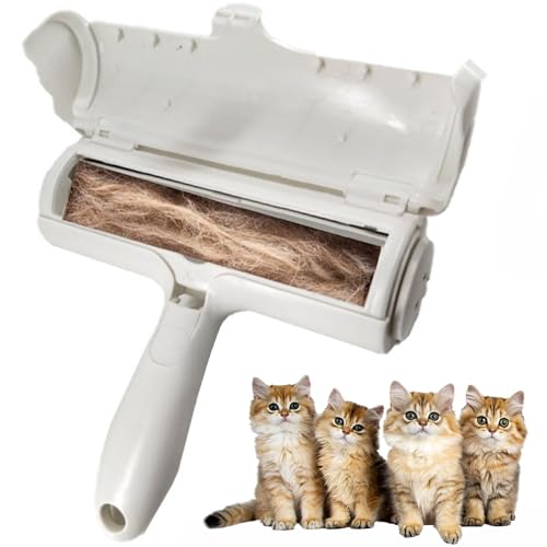 Spazzola Togli Peli Animali, Leva Peli Animali, Rullo Peli, Togli Peli da Divani e Tappeti, Rullo Spazzola per Gatti e Cani, Ecologica e Riutilizzabile.