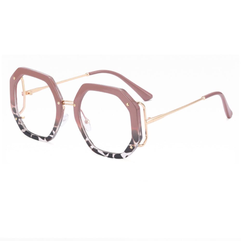 Retro Wielokąt Kwadratowe Kobiety Okulary Ramki Jasne Soczewki Okulary Zawias Wiosna Mężczyźni Okulary Ramki