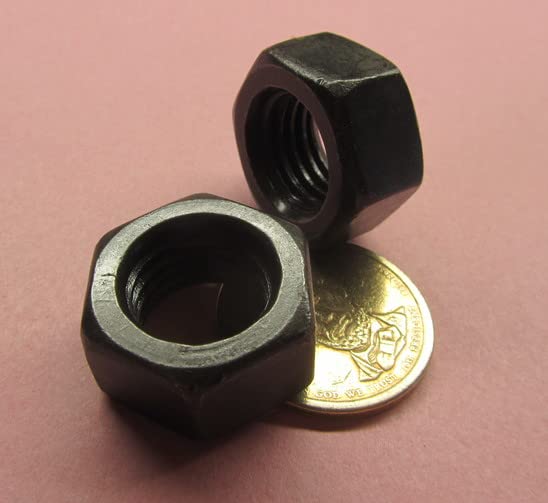 Metric Class 10 Plain Steel Hex Lock Nuts RH M16 x 2 Thread x 24 mm W x 13 mm H 10 Pcs