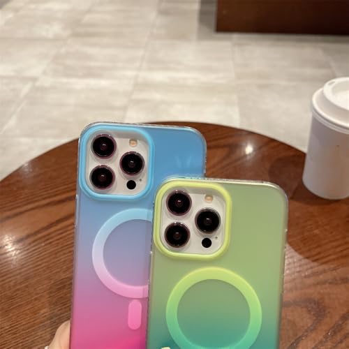 Coque iPhone 15 Pro Max Aurora laser dégradé magnétique de luxe