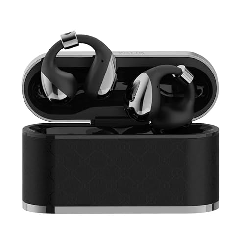 Image of BUTTONS Open-Ear Clip Earbuds, Stylish Ear Cuff Design with Balanced Sound, Comfortable Non-in-Ear Fit, Clear Calls with ENC, Stable Bluetooth & Long Battery Life-Carbon