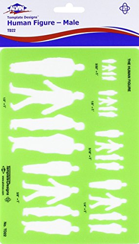 Alvin, TD22, Human Male Figure Template - 5.75