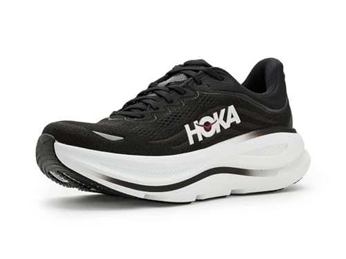 Hoka Men's Bondi 9 Black/Vermillion 10 Medium