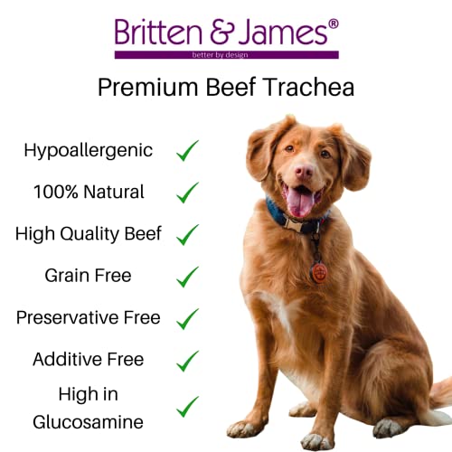 10 Premium Beef Trachea for Dogs by Britten and James (approx 750g) - Medium Trachea 14-20cm. Natural Healthy Air Dried Dog Chew Treat - Image 3