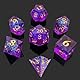 ORUZA Polyedrische Harz Würfel, DND Würfel Set, Harz Scharfe Kante Würfel Polyedrische für Dungeons and Dragons RPG MTG Pathfinder Rollenspiel Würfel Set