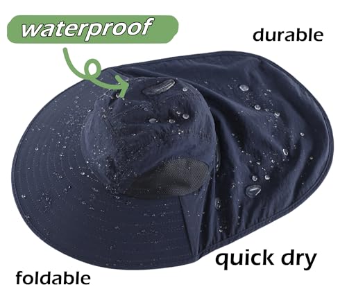 Sombrero de ala ancha con protección solar para hombre y mujer miniatura 5