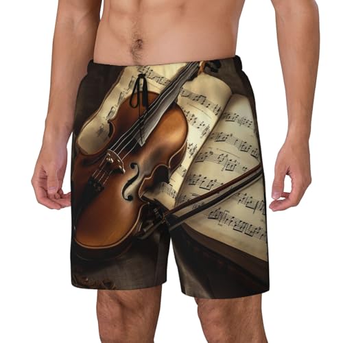 Short de bain pour homme violon et livre à séchage rapide - 2