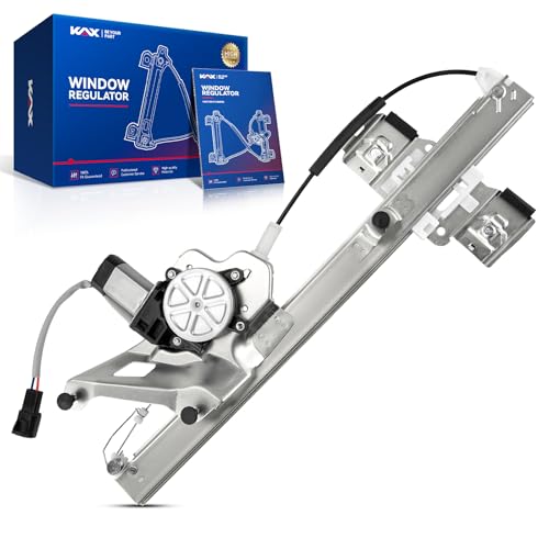 Image of KAX 741-762 Power Window Regulator w /Motor Front Left Driver Side | Compatible with Buick LeSabre 2000-2005 Replaces 25769928,25713422,25750513 (2 Pins)