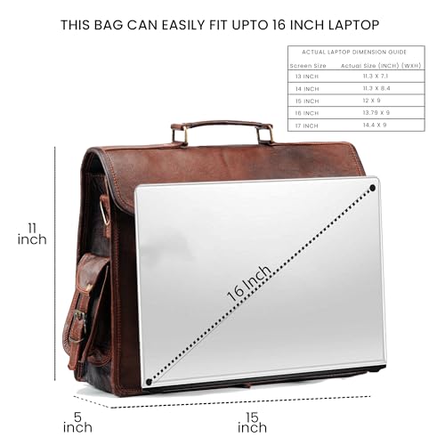 Handmade World Vintage Leather Laptop Messenger Bag For Men 'Opulent Companion' Computer Briefcase For Office Work Business (15 inch)2