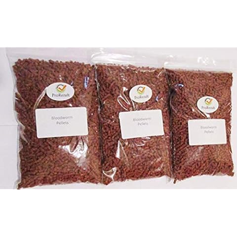 PROREZULT Dried Bloodworm Pellets BUY 2 and GET 3 PACKS. SEE OPTIONS MENU. Pond and Aquarium Fish Food Treats Tropical Coldwater Large 100g Packs from (2 x Packs + 1 FREE Pack) Cover