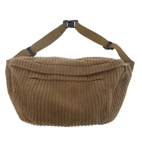Sac à bandoulière femme velours côtelé kaki tendance étudiante travail