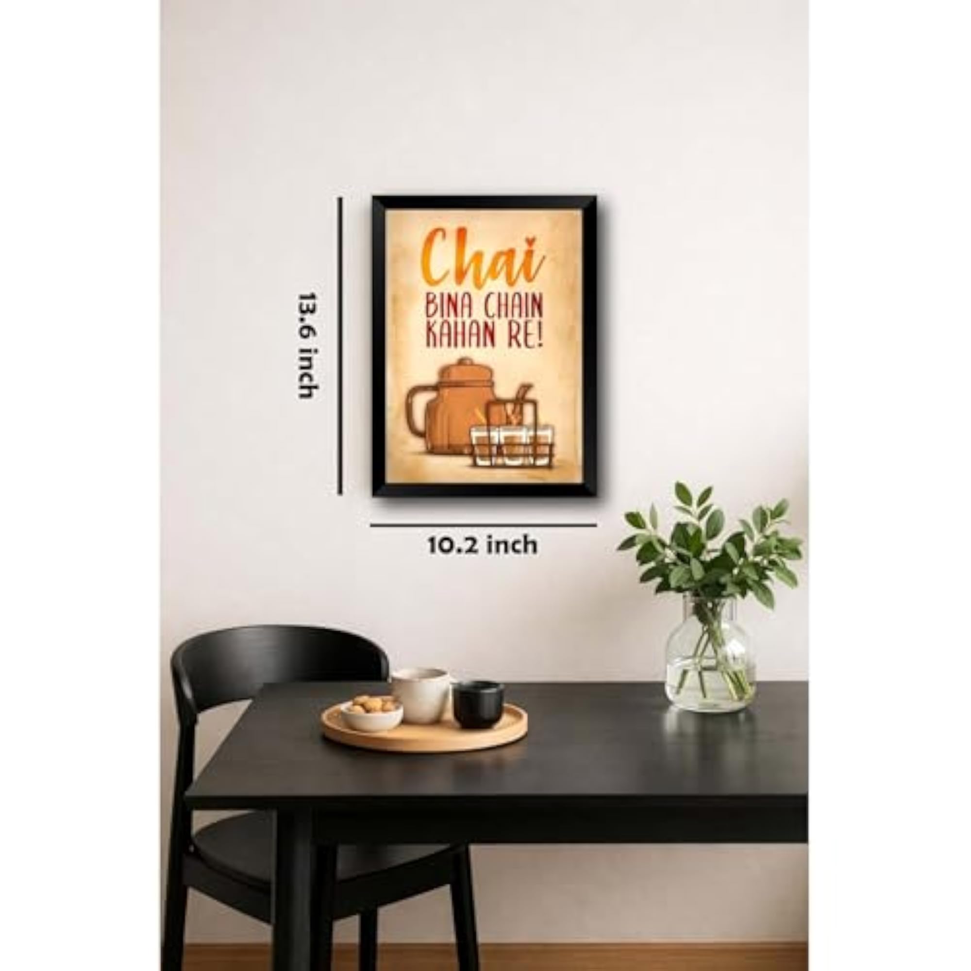 Funny Tea Quote Wall Frame, Kitchen Wall Decor