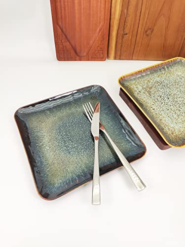 Jinsongdafa Ceramic Dinner Plates Set Of 4, Main Dish For Steak, Bread, Risotto, Pasta, Salad, Microwave, Oven And Dishwasher Safe, Scratch Resistant (9 Inch) #TOP7