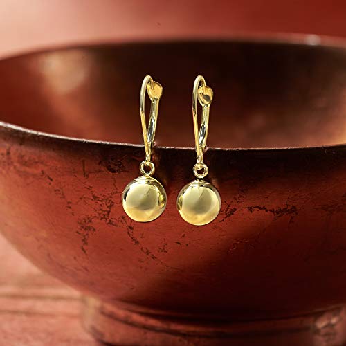 Ross-Simons 8Mm 14Kt Yellow Gold Bead Drop Earrings #TOP2