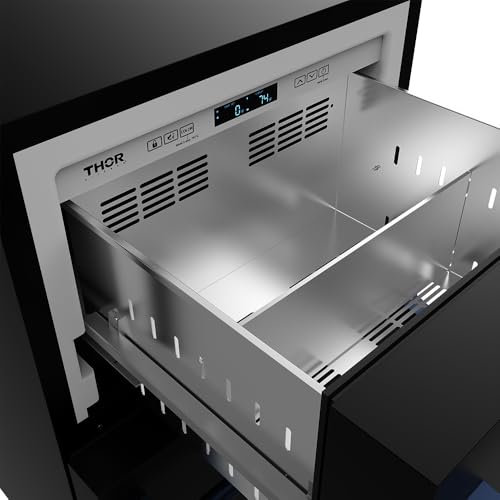 Image of 24 Inch Undercounter Built-In /Freestanding Drawer Freezer - Black /Blue | Gordon Ramsay Series