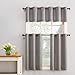 No. 918 Montego Casual Textured Semi-Sheer Grommet Kitchen Curtain Valance, 56