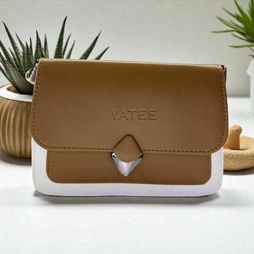 Image of YATEE Stylish Crossbody Sling Bag for women & Girls - Premium PU Leather Shoulder Purse with Adjustable Strap, Black Casual shoulder Bag for Office, Travel & Daily Use.