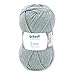 Produktbild Gründl Lisa Premium Uni Strick- & Häkelgarn (weicher und wollartiger Charakter, pflegeleichtes Strickgarn aus 100% Polyacryl, 50 g/ 133 m, Nadelstärke: 3,5-4,5, 1 Knäuel á 50 g), Kieselgrau