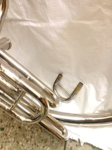 Left Hand Side 22" Sousaphone Brass Made Tuba Silver Finish With Mouth Piece/Carry Bag #TOP4