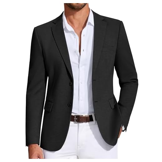 COOFANDY Men’s Casual Blazer Jacket Slim Fit Sport Coat Fashion Suit Blazer Black, M
