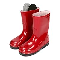 BeKiddy Children's Wellington Boots Rain Boots Boys Girls Toddler Waterproof Spring Rain Boots Red Blue Green Pink Glitter Pink 20-35 EU, red, 5 UK Child