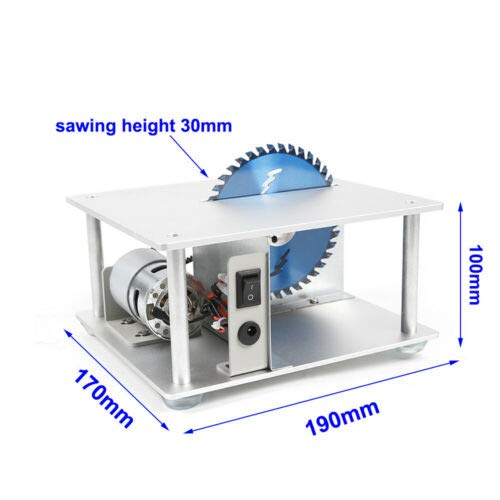 5000 Rpm Mini Precision Table Bench Saw Blade Diy Woodworking Cutting Machine Crafts Cutting Tool Machine Multifunctional Cutting Depth Angle Desktop Suitable For Metal, Plastic, Wood 110V #TOP6