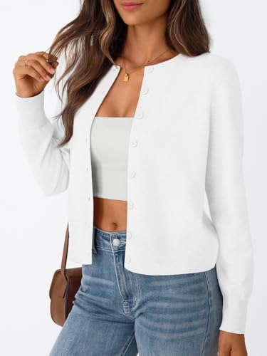 Image of Trendy Queen Lightweight Cardigan Sweaters for Women 2026 | Soft Knit Button-Down, Classic Fit Open-Front Layering Piece for Fall, Winter & Office Wear